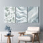 Ensemble de 3 toiles imprimées abstraites à l'aquarelle, ornées de vagues marbrées et de motifs géométriques, pour la décoration du salon, de la chambre ou du bureau.