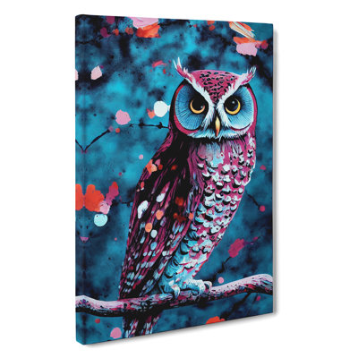 Owl In A Tree - Wrapped Canvas