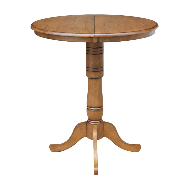 Dragana Extendable Solid Wood Dining Table, Pecan/Pecan