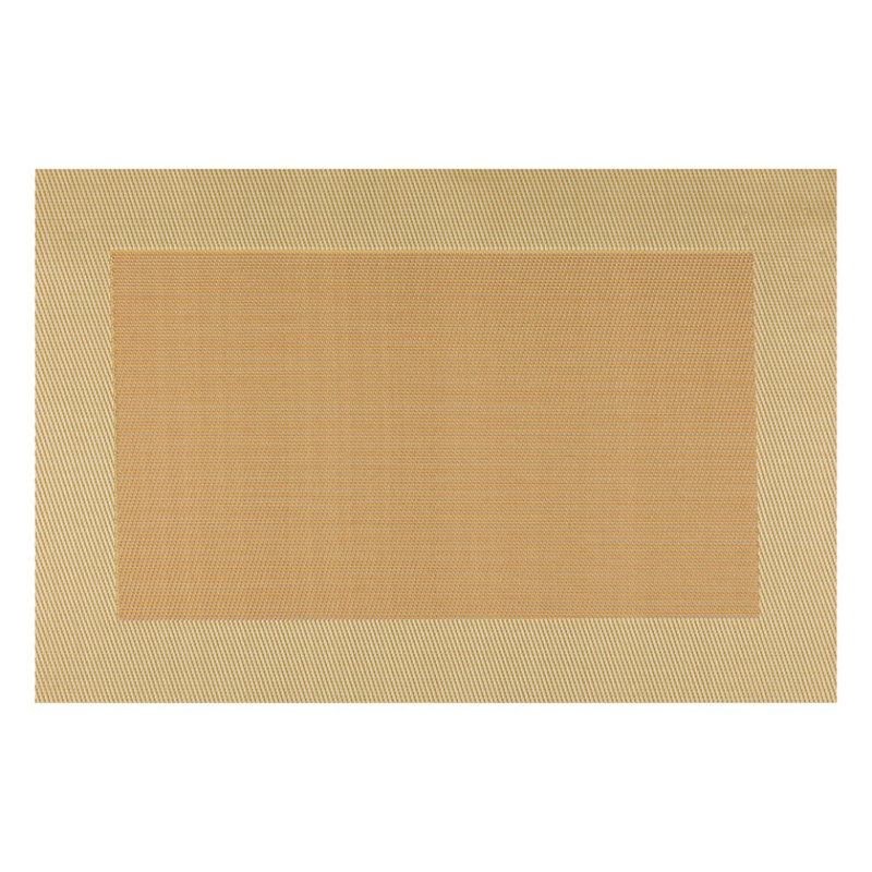 Nursen Polyester No Pattern Rectangle Placemat, Gold