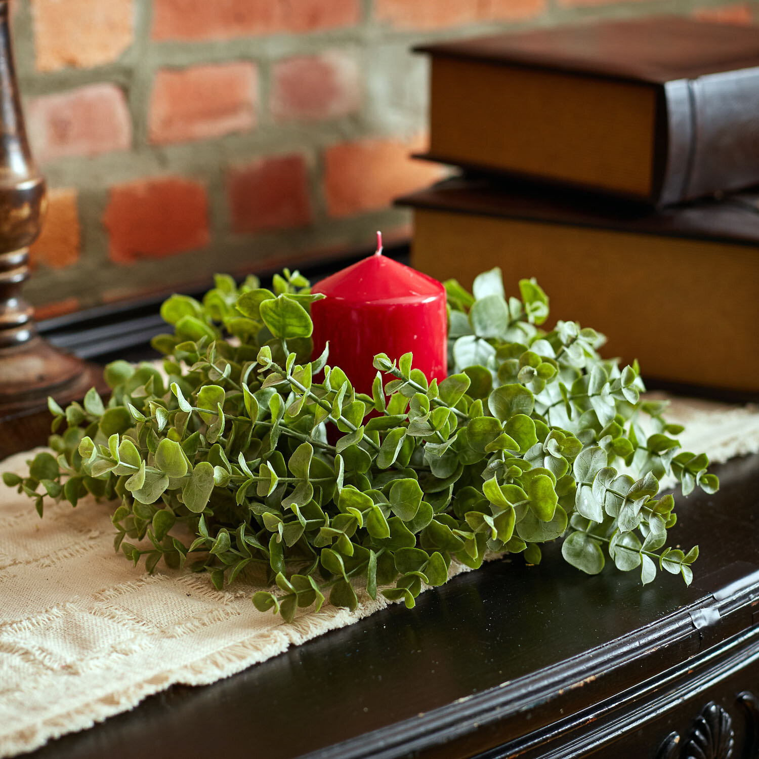 New England Boxwood Candle Ring