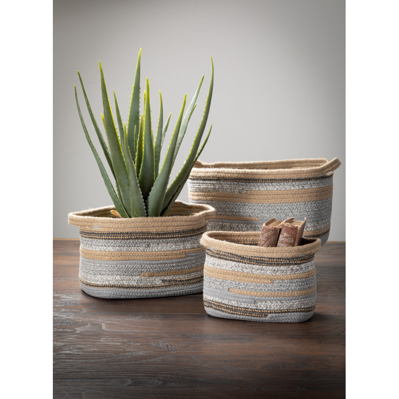 Ensemble de paniers en tissu 3 pièces