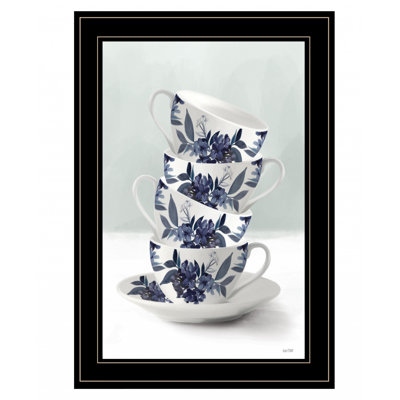 Tea Tower Blue 1, reproduction d'art encadrée