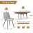 Modern Mid-Century 7-Piece Dining Set, 79" Oval Extendable With Upholstered Dining Chairs -650071644