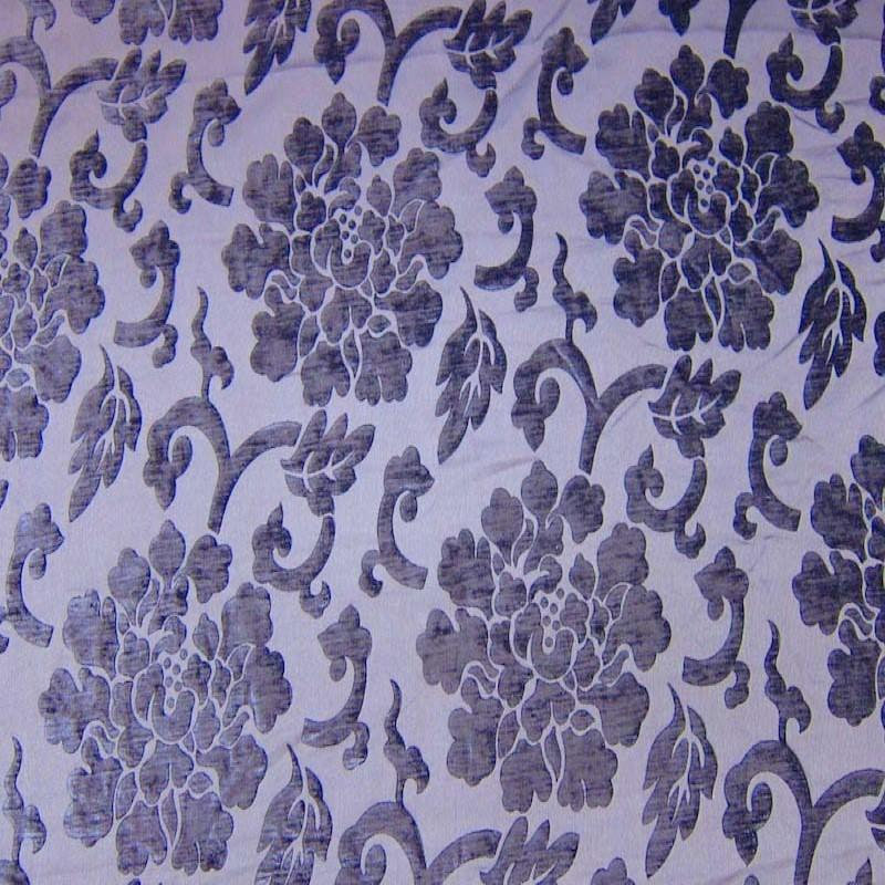Floral Chenille Fabric, Purple