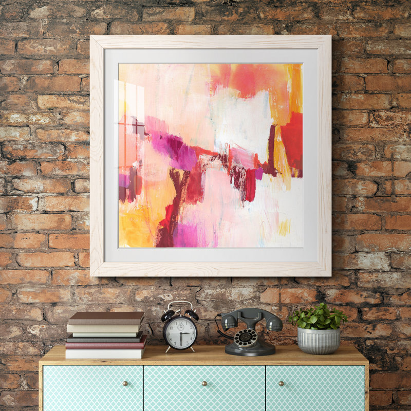 Toile encadrée Frizzante II-Premium - prête à être accrochée, H 26,5 po x l 26,5 po x P 1,5 po, Papier avec cadre blanc