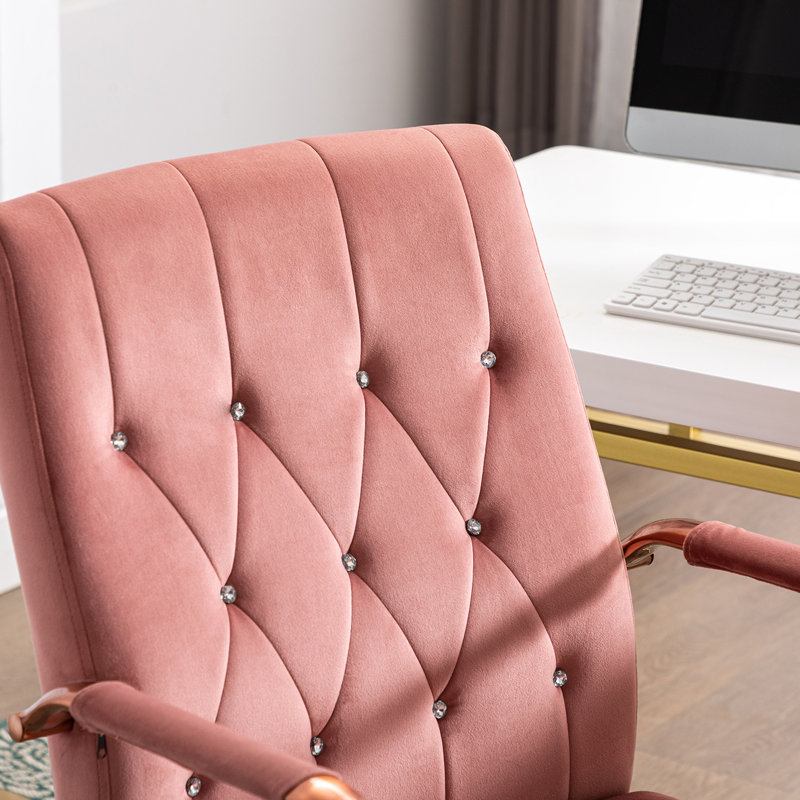 Chaise de bureau Jaycie, Rose