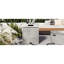 Table de patio moderne et durable, petite table d'appoint Mgo avec rangement et style