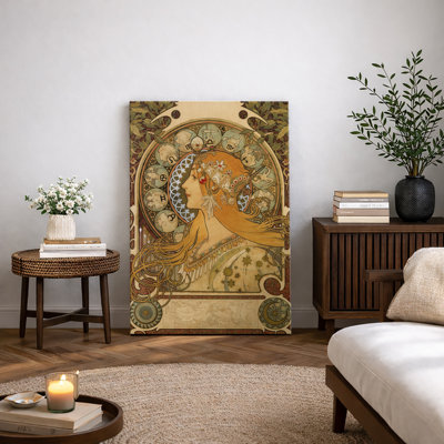 Œuvre d'art par Alfons Mucha Zodiac Art Nouveau, images d'astrologie rétro, impression sur toile encadrée