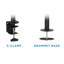 Mount-It Fully Adjustable Laptop & VESA Monitor Desk Mount | Desk Pole Mount Extension | Black