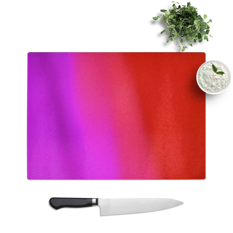 Tempered Glass Clash Chopping Board, 28.5 cm W x 20 cm L