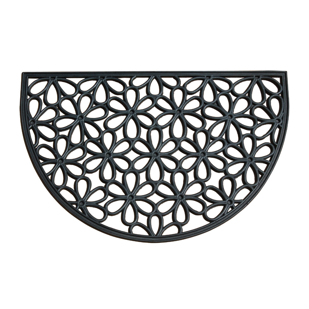 Outdoor Floor Mat, Rubber, 24x36 Outside Entryway, Scrapes Shoes Clean of Dirt Heavy Duty Red Barrel Studio®