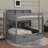Bunk Bed With Trundle & Built-In Storage Shelves, Space-Saving Wooden Bunk Bed-1286261083-1286261076