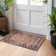 Machine Washable Indoor/Outdoor Xhevrie Terracotta Rug