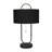 Metal Oval Shaped Black Accent Lamp