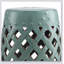 Tabouret de jardin en céramique durable avec motif en treillis tissé, finition émaillée pour une utilisation intérieure et extérieure, table de bout décorative solide et élégante