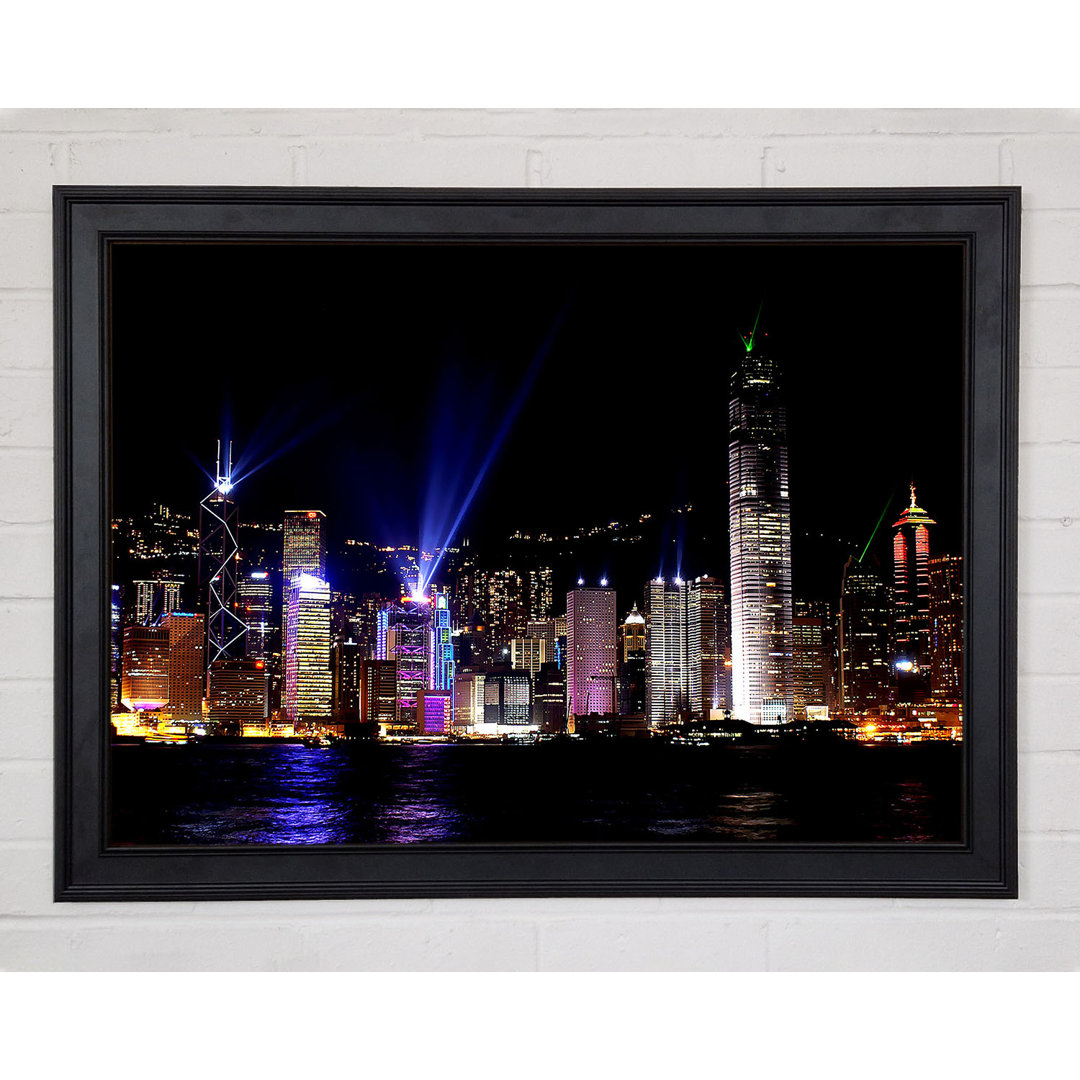 Skyline von Hongkong Gerahmter Druck