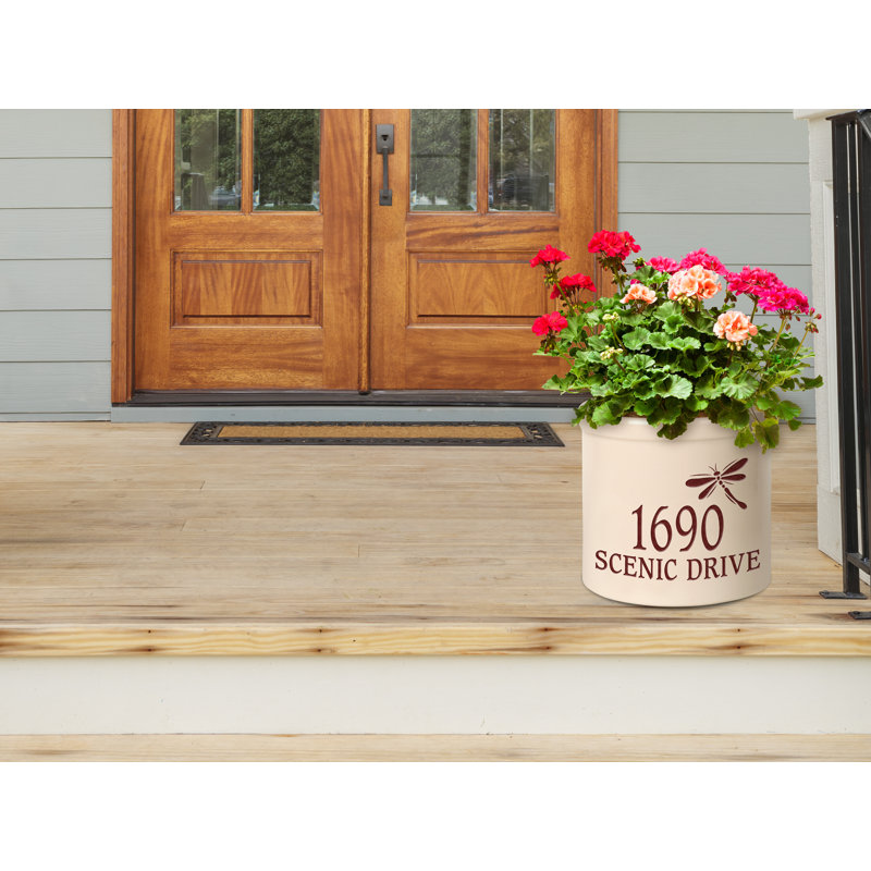 Pot de fleurs en céramique Woolery, Rouge