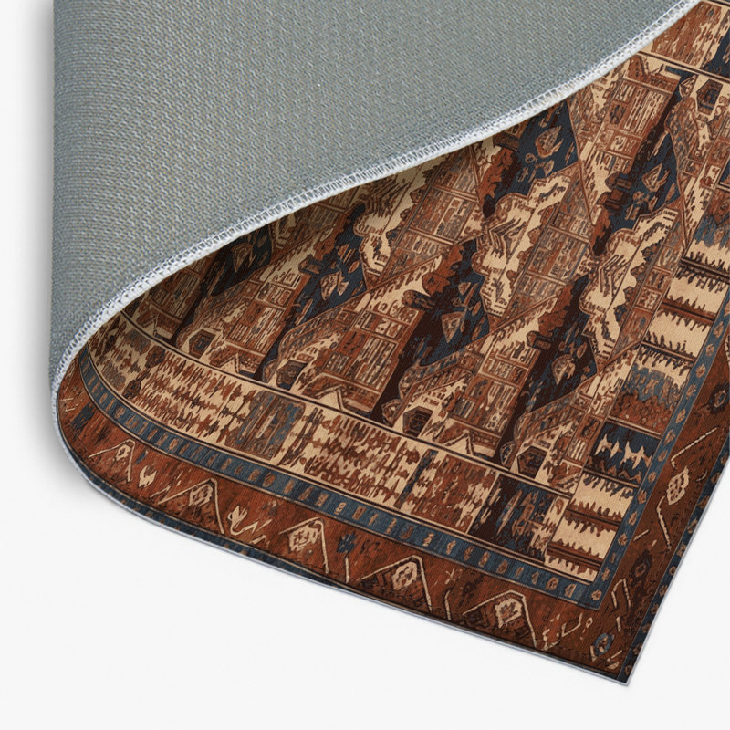 Tapis turc intérieur et extérieur brun, Rectangle 4pi x 6 pi