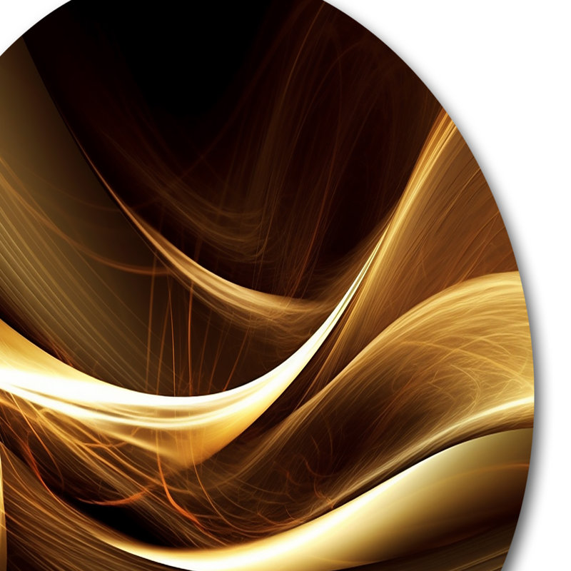 Canapé Serenada Gold Elegant Modern I - Décoration murale Modern Waves, H 23 po x l 23 po x P 1 po