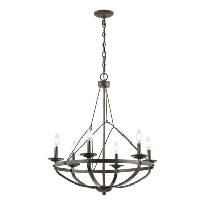 Yavette 6 - Light Dimmable Chandelier