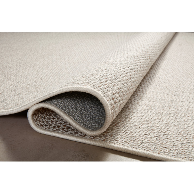 Amber Lewis x Loloi Malibu Ivory / Dove Indoor / Outdoor Area Rug, Rectangle 7'8" x 10'
