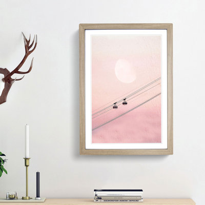 Cable Car to the Moon - Picture Frame Painting Print