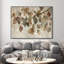 «Neutral Leaf», botanique, peinture, très grande impression encadrée, impression murale (assemblage requis)-105076236