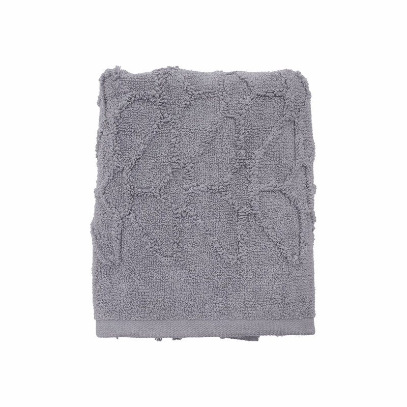 Aarmaan Plush Jacquard Hand Towel, Grey