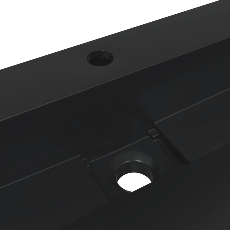 Wash Basin Mineral Cast/Marble Cast, Matte Black, 11cm H  x 120cm W  x 120cm D