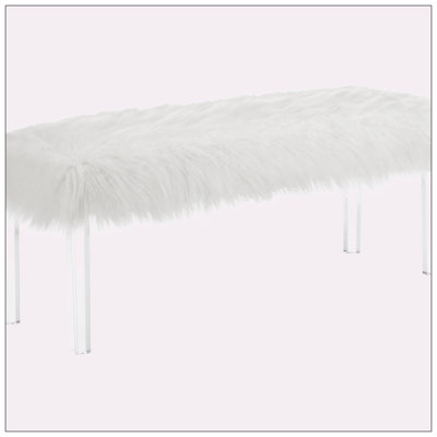 Banc rembourré en fausse fourrure Kasterlee