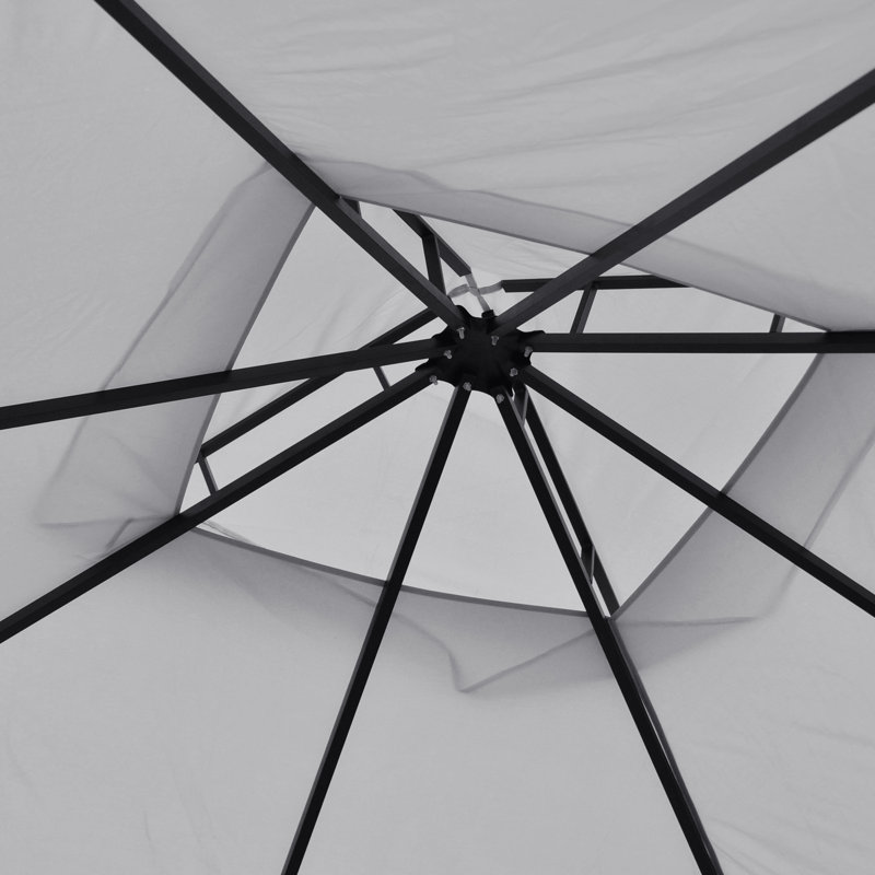 Abbygale 2.95m x 2.95m Metal BBQ Gazebo