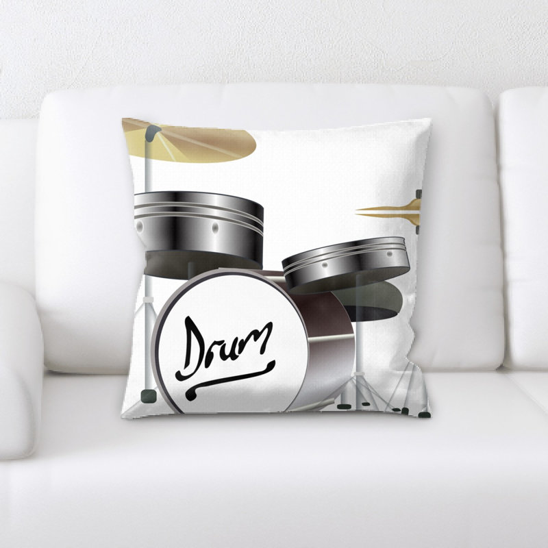Drums Throw Pillow