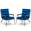 Ensemble de 2 chaises d'appoint en velours avec repose-pieds Shiala