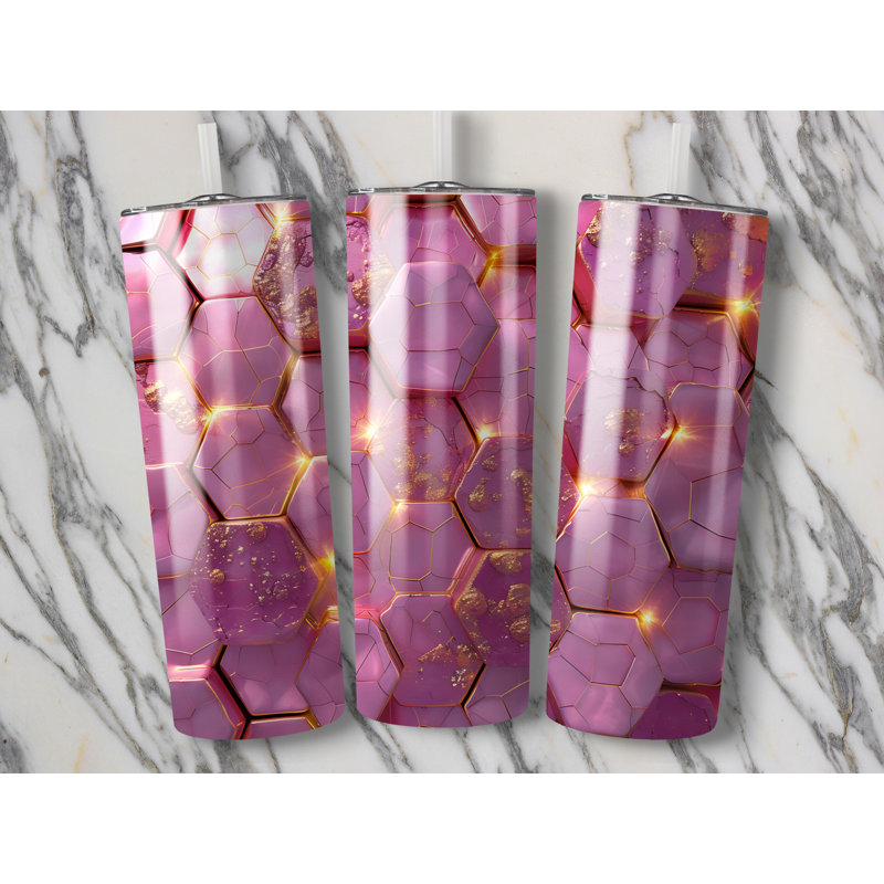 Choose Handmade Tumblers 591ml Vacuum Insulated Stainless Steel (18/8) Travel Tumbler with Straw