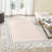 Geometric Bordered Machine Washable Rug with Rubber Backing for Living Room Modern Non-Slip Dining Room Rug Easy-Cleaning Floor Carpet for Bedroom-1943921227