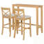 Ensemble de salle à manger rectangulaire en bois avec 2 chaises-409046685-409046683-409046677