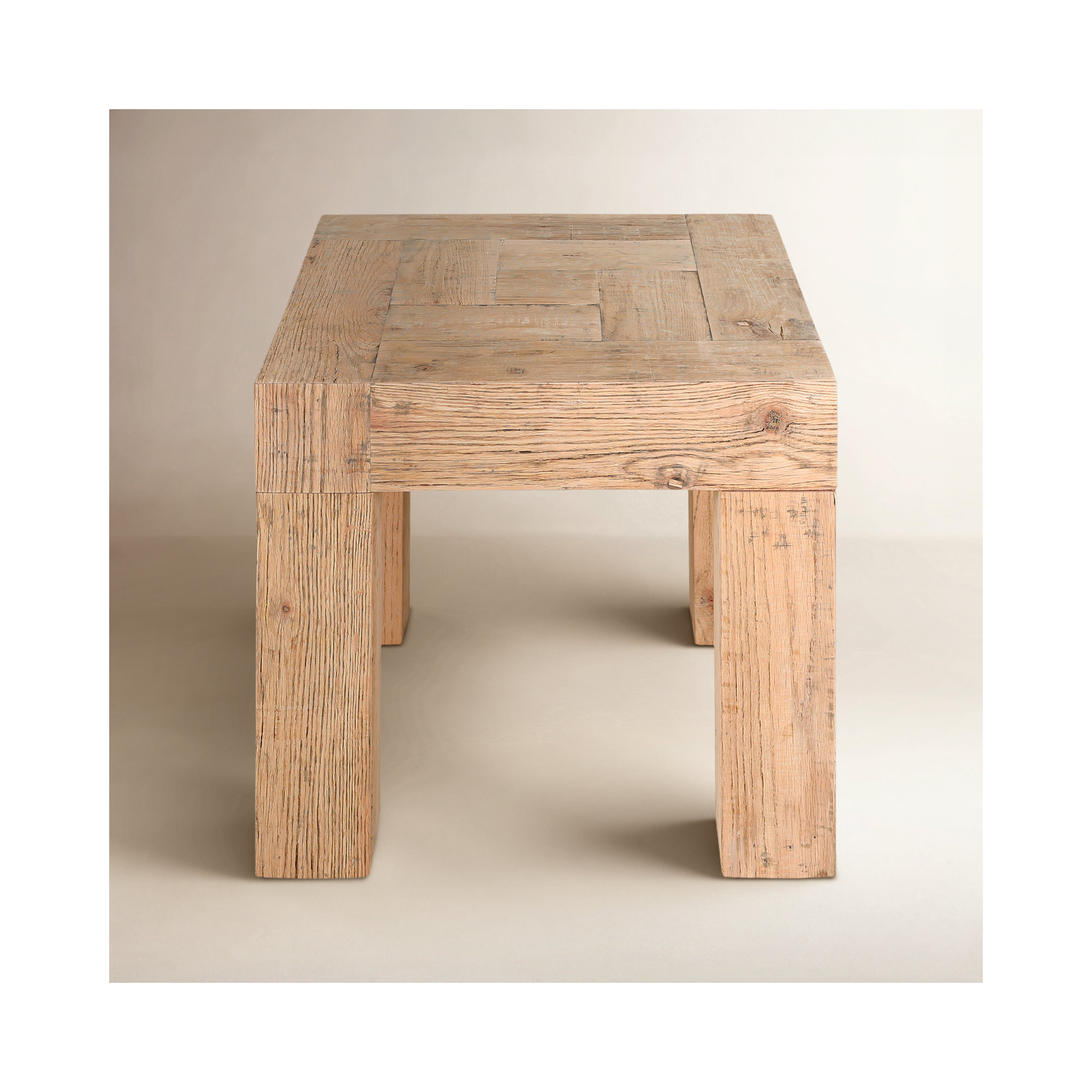 Adams Reclaimed Wood End Table, Natural