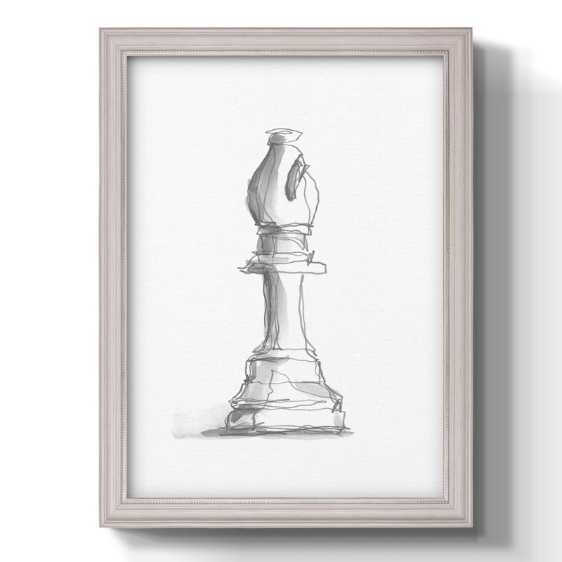 Étude d'échecs IV, H 25 po x l 21 po x P 2,5 po