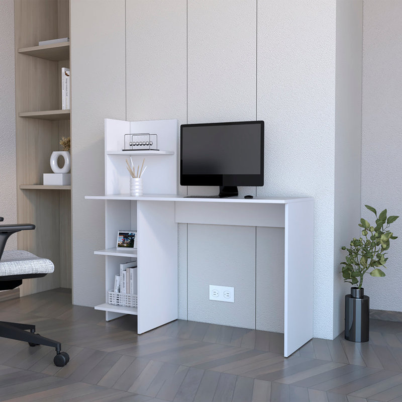 Bureau d'écriture contemporain avec quatre tablettes Euloge Toronto 120, Noir