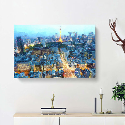 Skyline Of Paris In France In Abstract - Wrapped Canvas