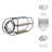 Casual Home Metal and Glass Wall Storage with Round Mirror, Iron Frame, Geometric Design and Dual Shelving