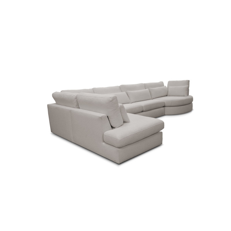 6 Seater Corner Sofa , Left Hand Facing, Grey