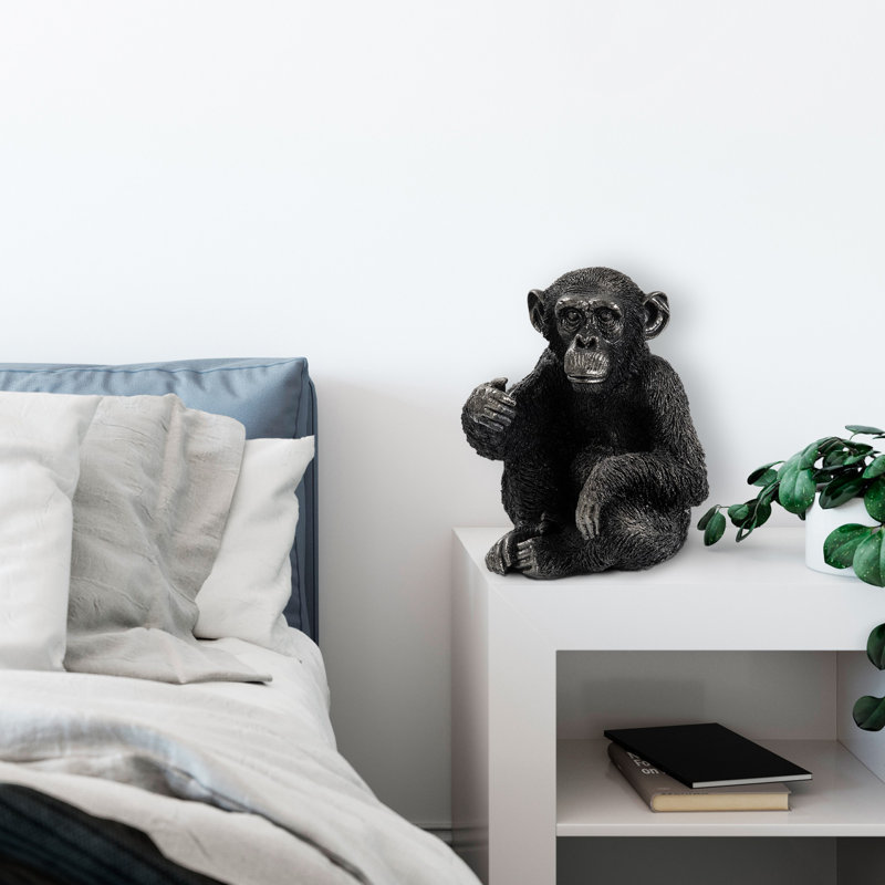 Objet décoratif peint à la main, noir, 22,0 x 20,0 x 30,0 pouces | 100% polyester, variations de couleurs uniques | Parfait pour la décoration intérieure, ajoute élégance et style à n'importe quelle pièce, idéal pour le salon, la chambre à coucher ou les espaces de bureau