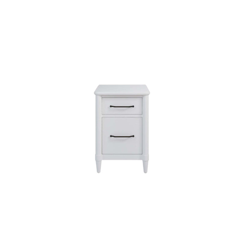 2 Drawer Filing Cabinet With Smooth Ball-Bearing Glides And Spacious Storage For Office And Home Use, White