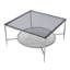 Table basse Adelrik, finition verre et chrome