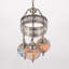 Lustre 3 lumières en verre mosaïque turque, globe marocain