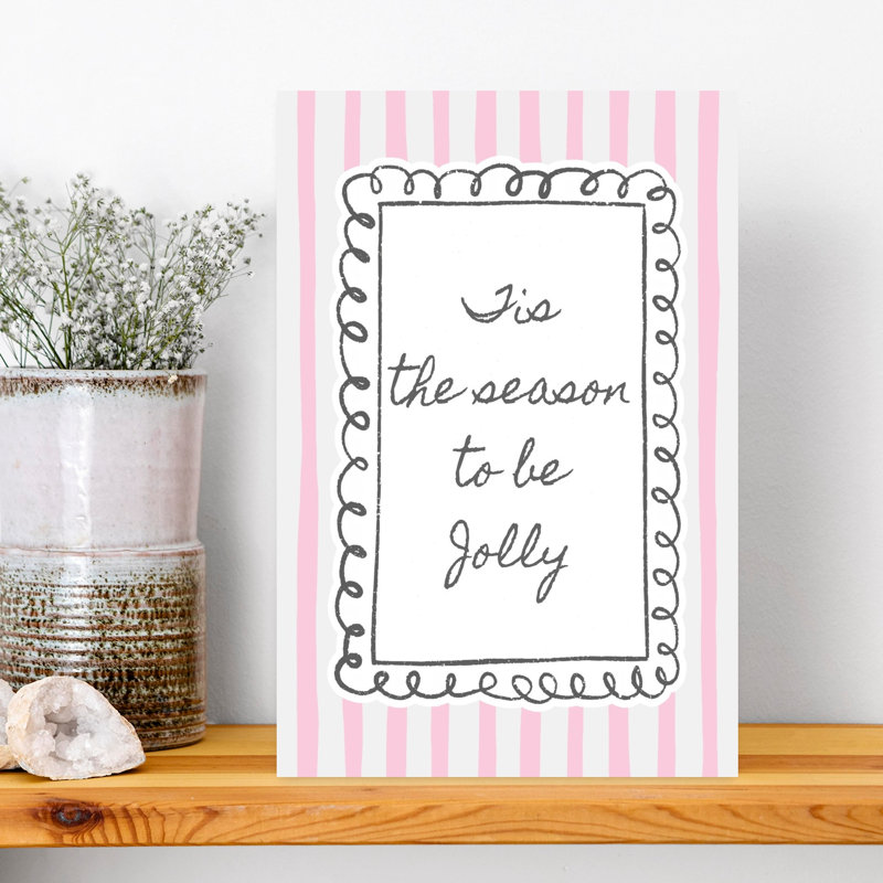 «Jolly Holiday Quoteical», impression d'art mural abstrait contemporain, 18" H x 12" W