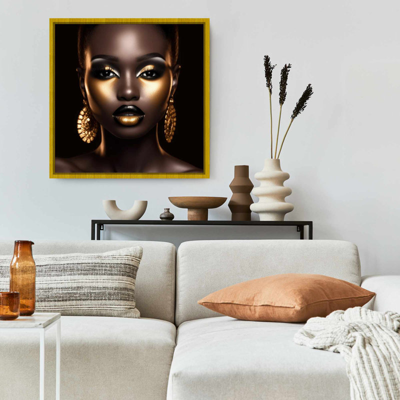 Toile encadrée, beauté africaine figurative | Pierce Gaze