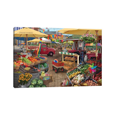 «Farmers Market Day» par Bigelow, reproduction d'art sur toile tendue